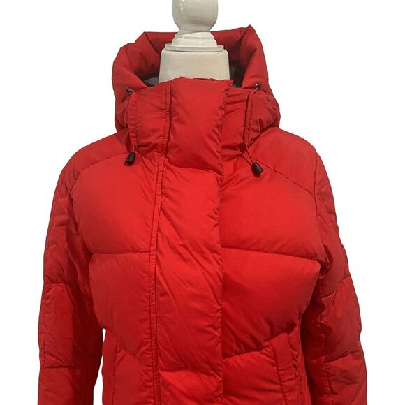 Canada Goose Allston Red Packable Hooded Puffer Jacket XS Mid Length Coat - Picture 5 of 13